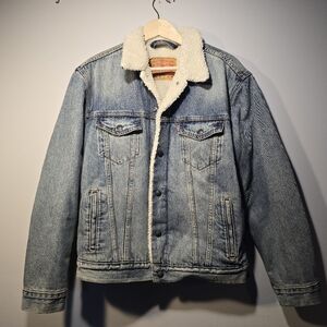 Men's Levi Strauss Denim Sherpa Jacket - Medium